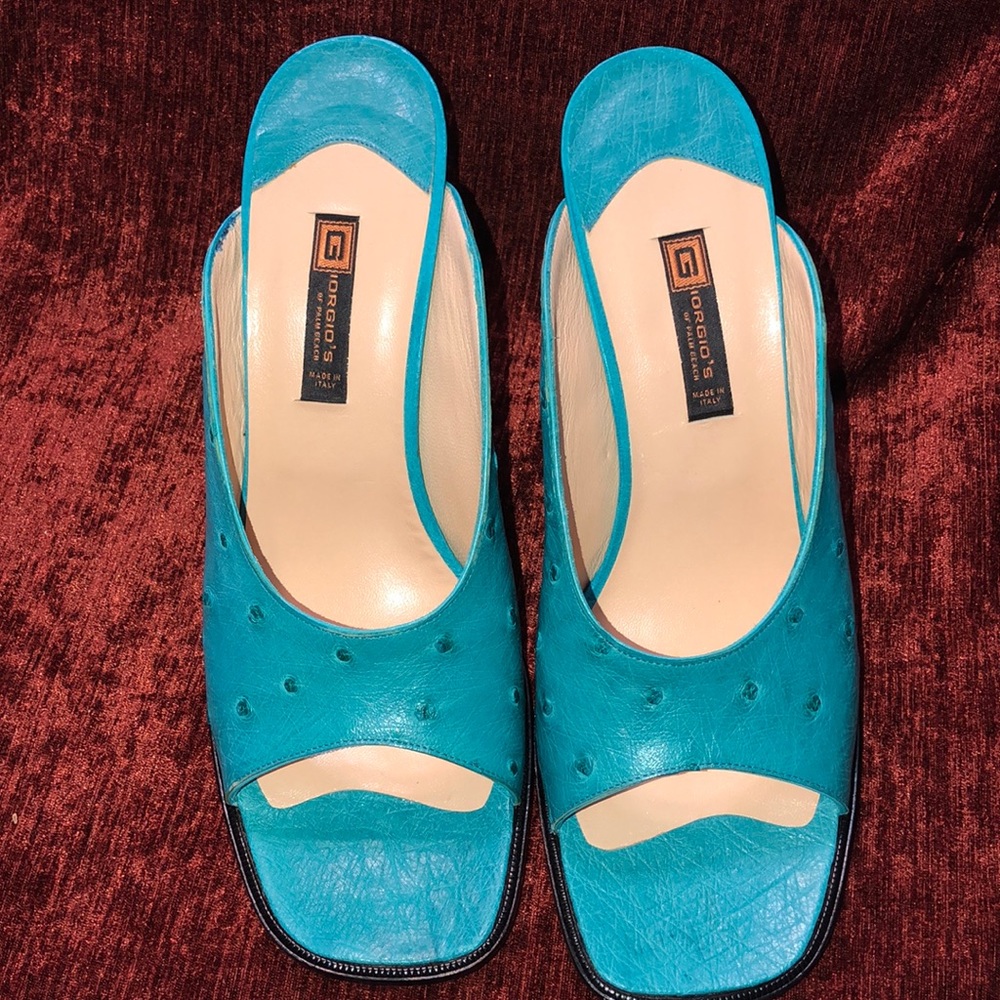 Giorgio’s of Palm Beach Real Ostrich Teal